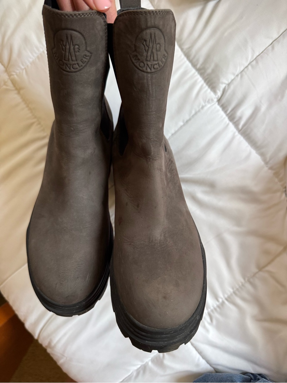 Moncler Gray Envile Chelsea Boots - Picture 7 of 14